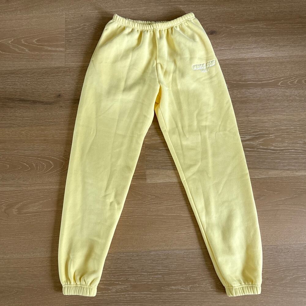 White Fox Vol 1 Sweatpants Size S in Yellow